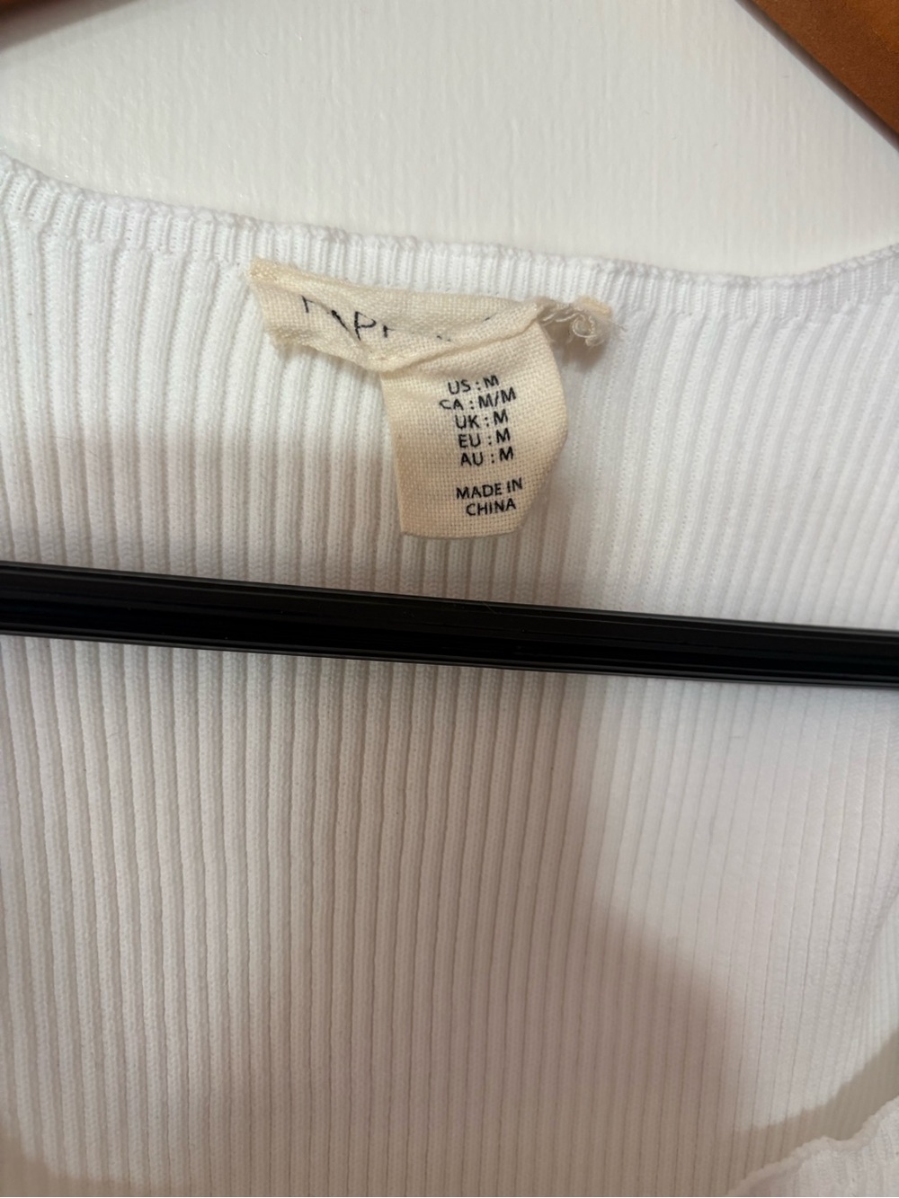White Ribbed One-Piece Bodysuit - Picture 2 of 2
